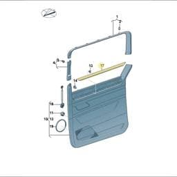 7T0868030XTF Volkswagen Interior Lining (Grey Woodgrain)