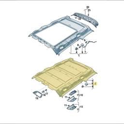 7T0867502N7CW Volkswagen Fresh Air Flap (Light Grey 7CW)