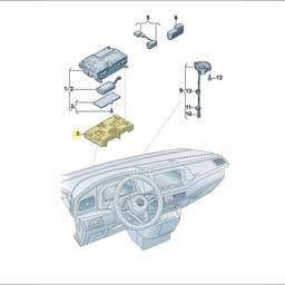 7T0971845 Volkswagen Control Unit Bracket