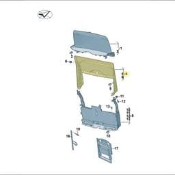 7T0867618 Volkswagen Rear Lid Trim Panel