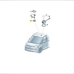 7H5857155A7CW Volkswagen Roof Antenna Base