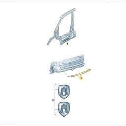 7T0061195 Volkswagen Load Sill Protector (Stainless Steel Look)