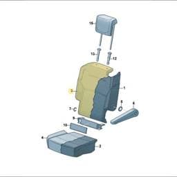 7T0888806SYGW Volkswagen Airbag Component (Raven/Sandwick/Seashell)