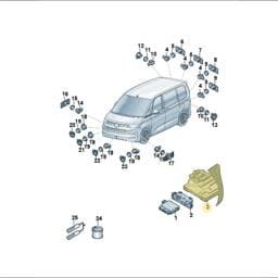 7T1941395 Volkswagen Control Unit Retainer