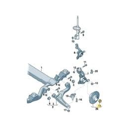 WHT005286 Volkswagen 12 Point Nut