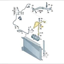 7T1816743E Volkswagen Refrigerant Line