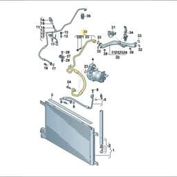7T1816743H Volkswagen Refrigerant Line
