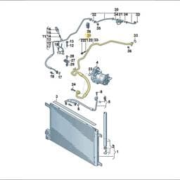 7T1816743N Volkswagen Refrigerant Line