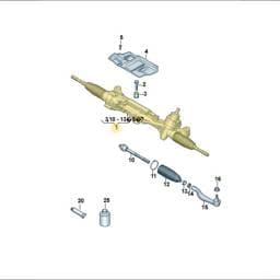 7T2423061P Volkswagen Steering Gear Assembly
