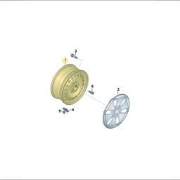 7T06010271OR Volkswagen Wheel (Chrome Colored)