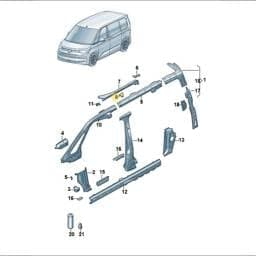 7T0817482 Volkswagen Filler Plate