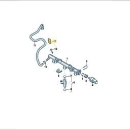 N10431202 Volkswagen Double Hose Holder