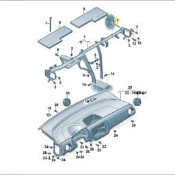 WHT002413 Volkswagen Threaded Pin