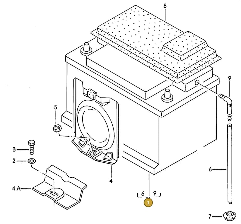 000915105AA — Audi 100/Wagon         89 (1988-1989) diagram 005158100, position 1