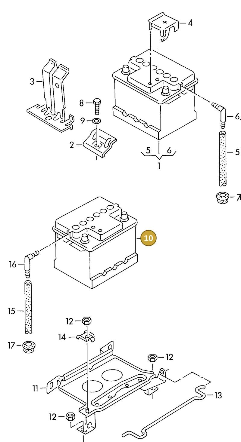 000915105AA — Audi 100/Wagon         94 (1993-1994) diagram 118915100, position 10