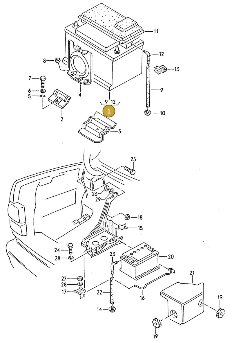000915105DA — Audi 100/Wagon (1989-1990) diagram 089158100, position 1