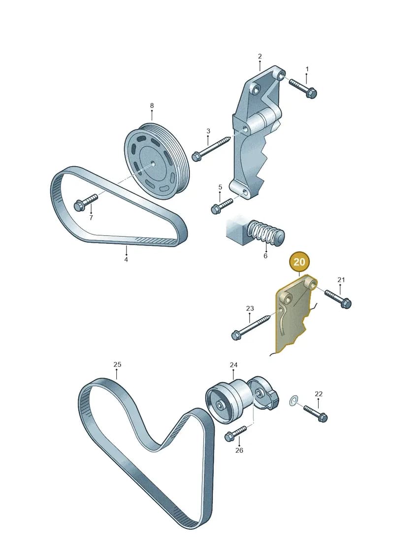 036145163F — Audi A2 (2000-2005) diagram 210903400, position 20