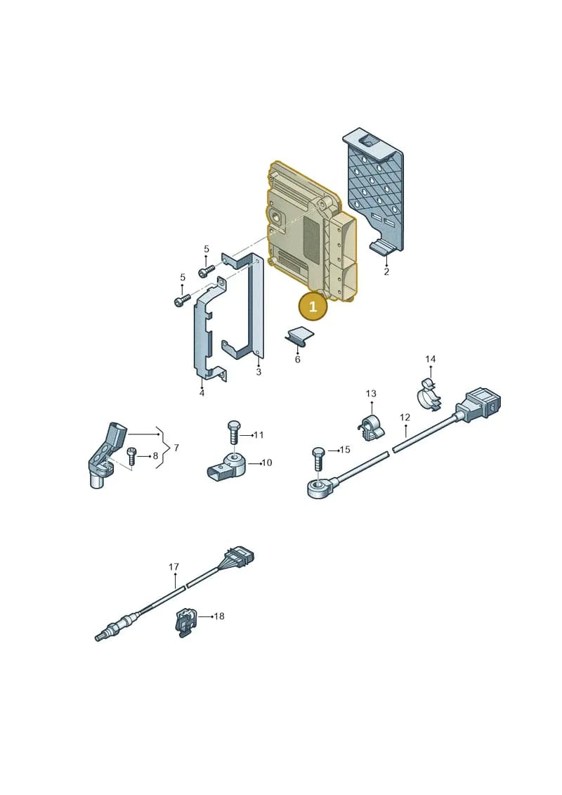03C906027CF8X0 — Audi A1 Sportback (2010-2015) diagram 708906000, position 1