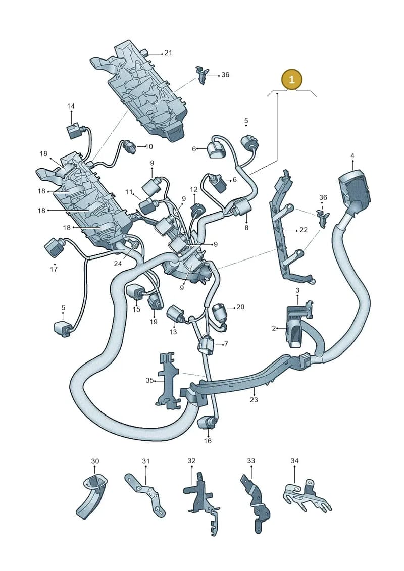 03C971612BR — Audi A1 Sportback (2010-2015) diagram 708971100, position 1