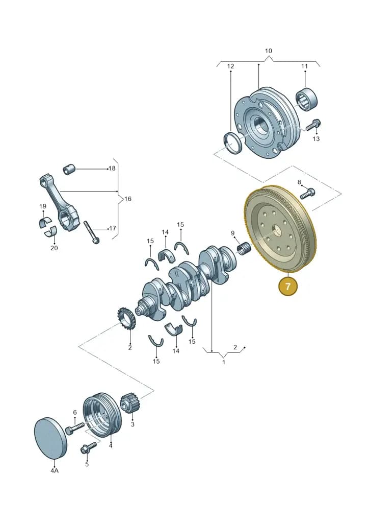 03G105323S — Audi Q5 qu. 2.0 TDI (2012-2017) diagram 636105500, position 7