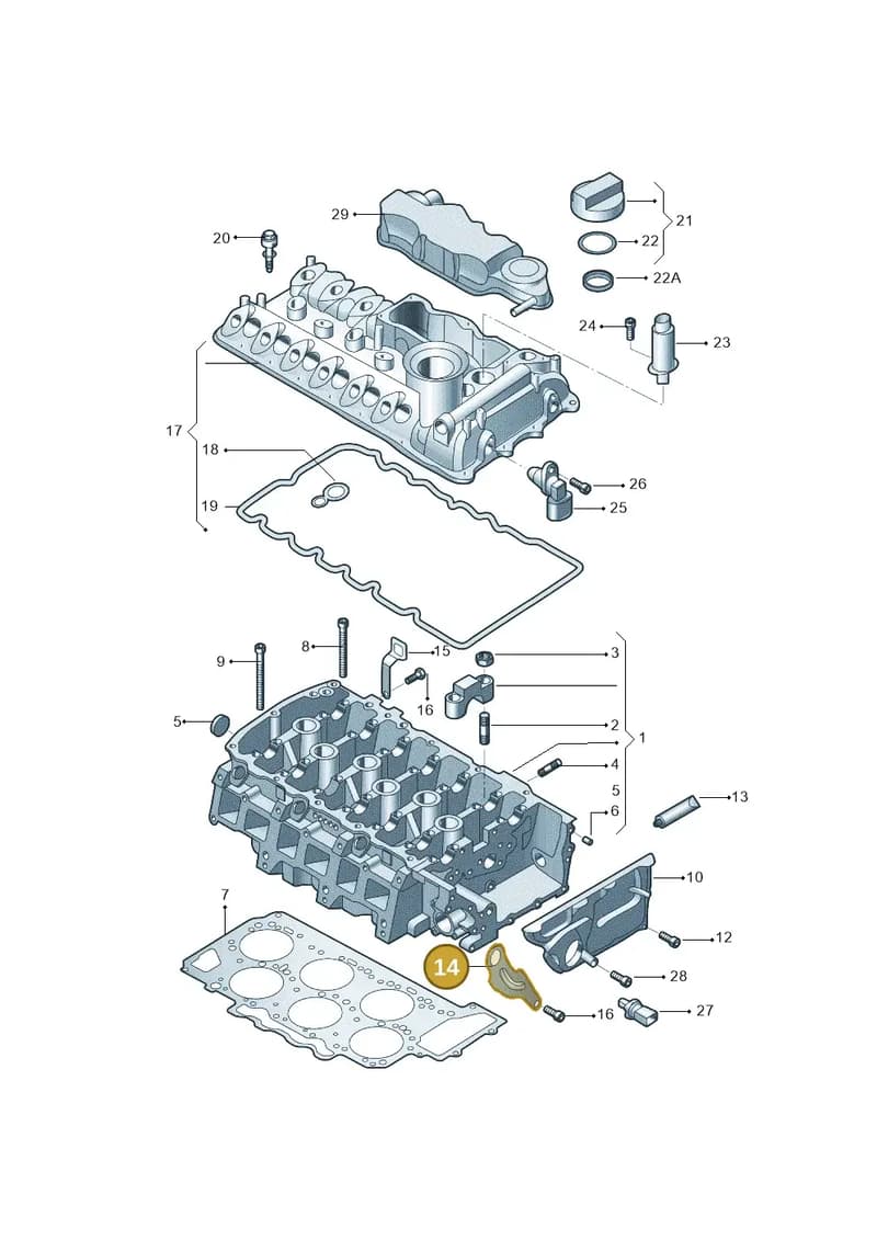 03H103390M — Audi Q6 (2022-) diagram 809103600, position 14