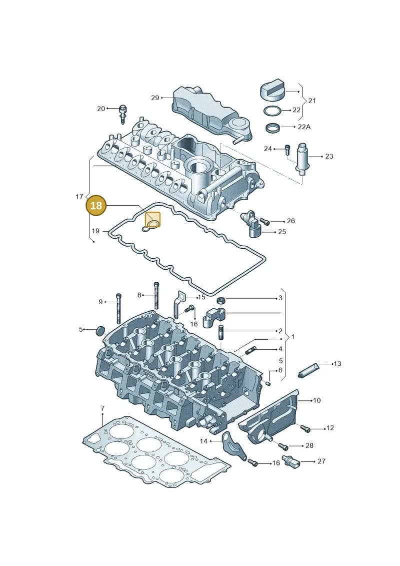 03H103484 — Audi Q6 (2022-) diagram 809103600, position 18