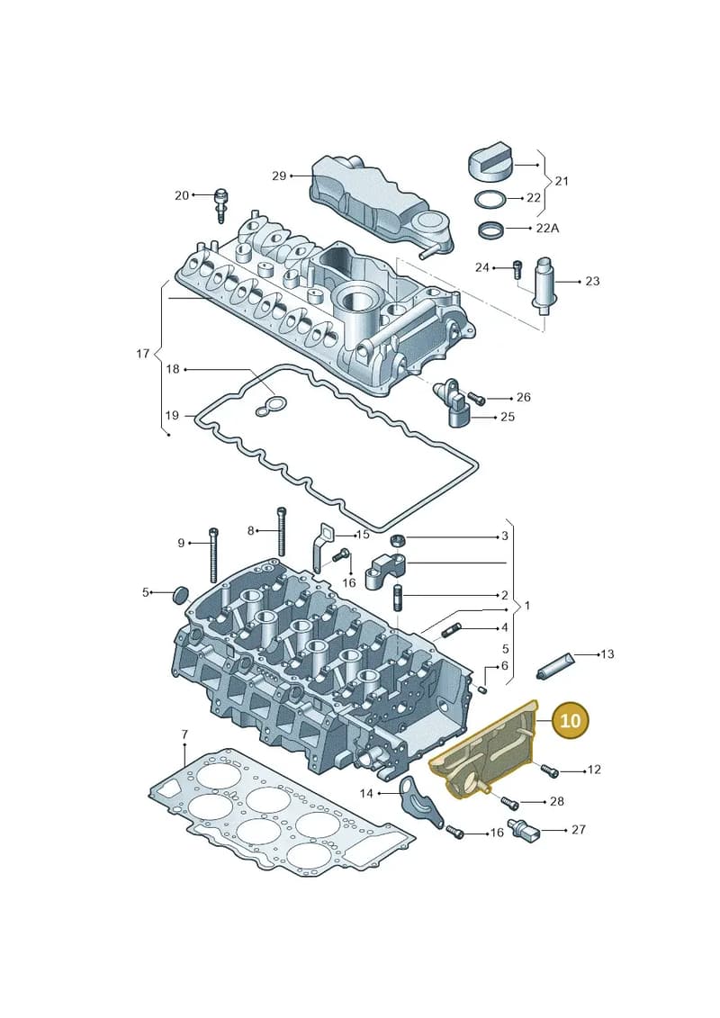 03H109147L — Audi Q6 (2022-) diagram 809103600, position 10