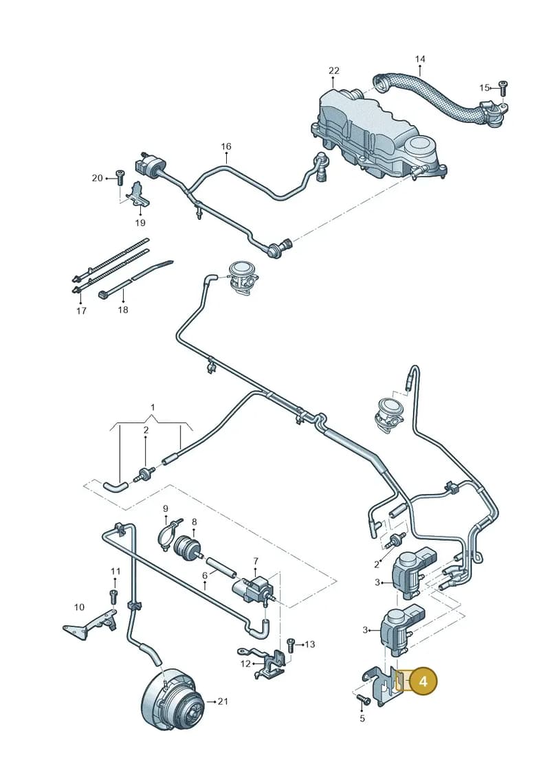 03H131086D — Audi Q6 (2022-) diagram 809133015, position 4