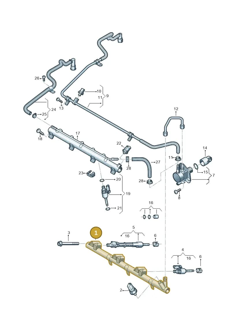 03H133316AE — Audi Q6 (2022-) diagram 809133200, position 1