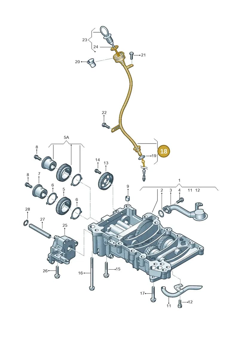 03L103634E — Audi A4 Av. Allroad (2008-2016) diagram 460115250, position 18