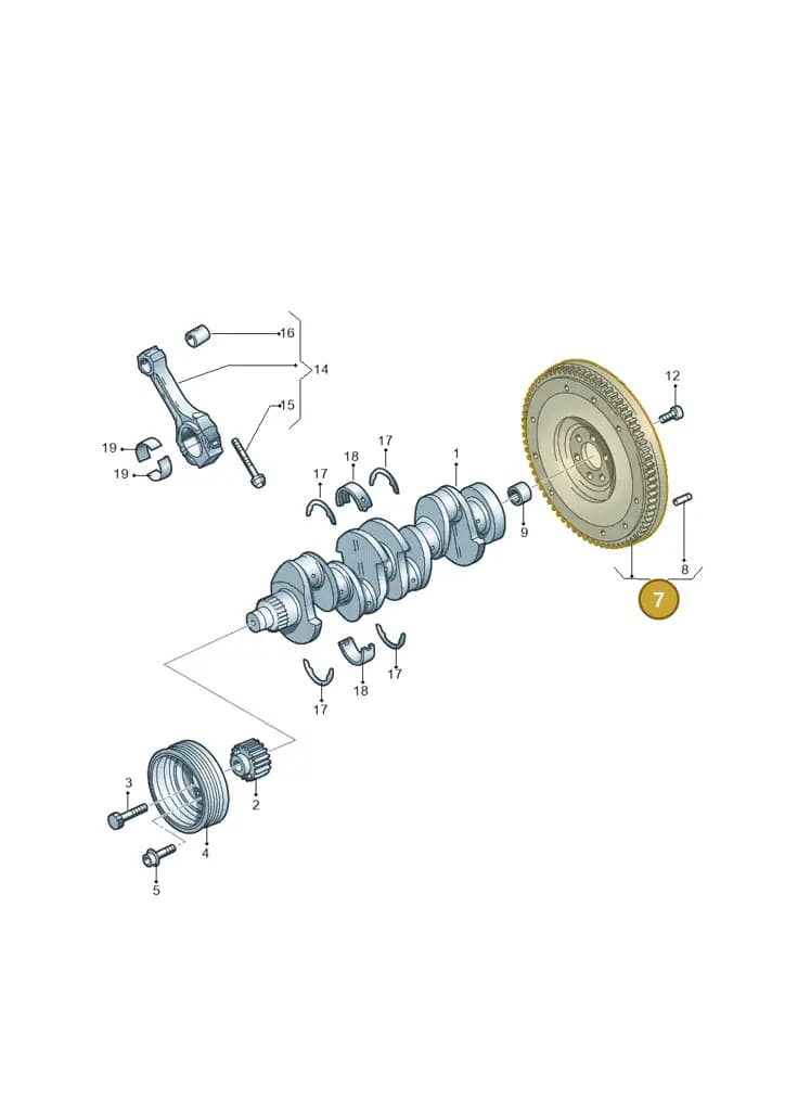 03L105266CF — Audi A1 Sportback (2010-2015) diagram 649105250, position 7