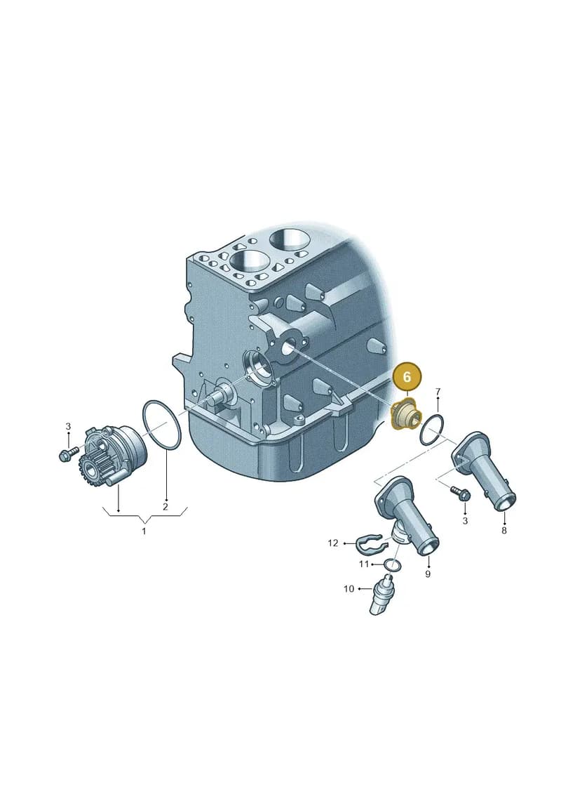 03L121113A — Audi A4 Av. Allroad (2008-2016) diagram 409121100, position 6