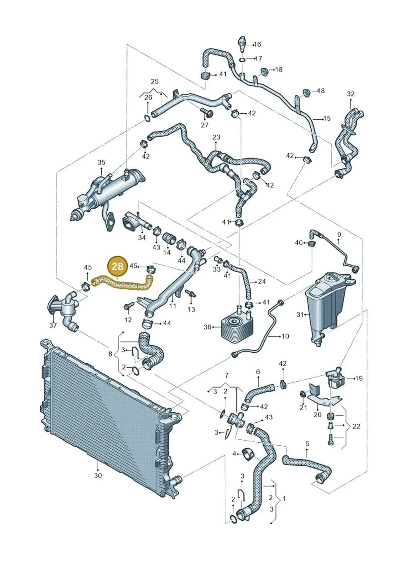03L122157F — Audi A4 Av. Allroad (2008-2016) diagram 636121410, position 28