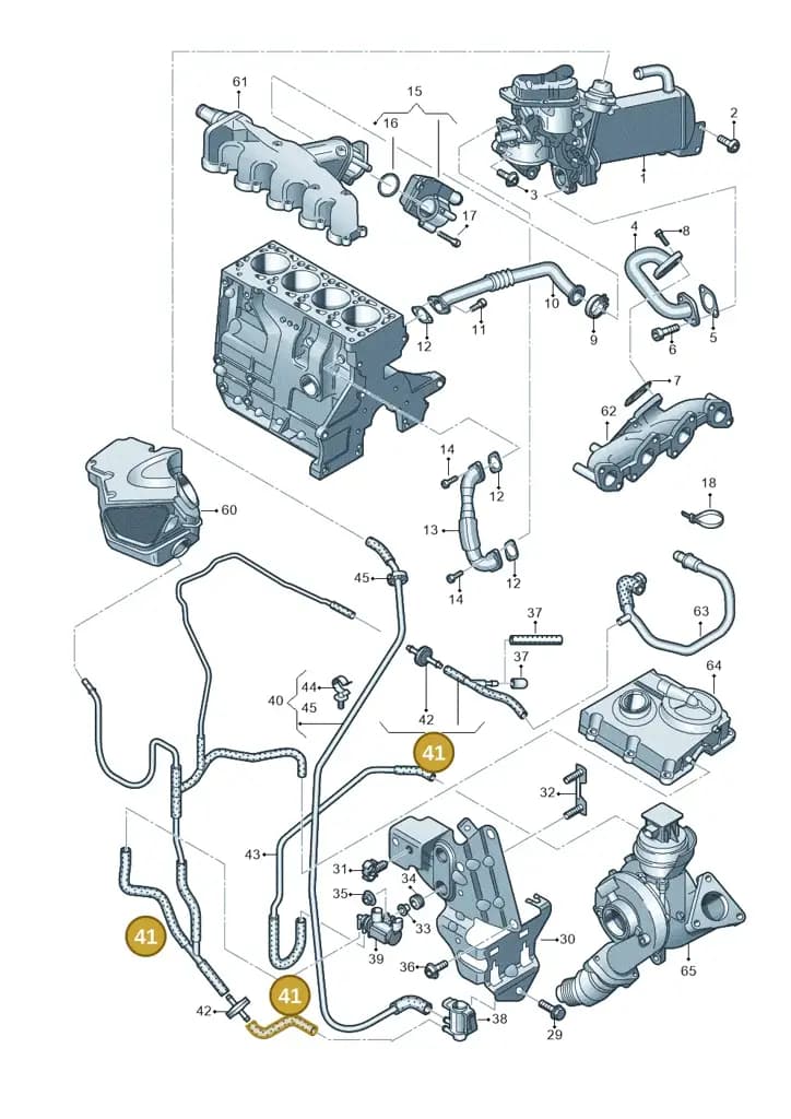 03L131552AT — Audi Q5 qu. 2.0 TDI (2012-2017) diagram 647131100, position 41
