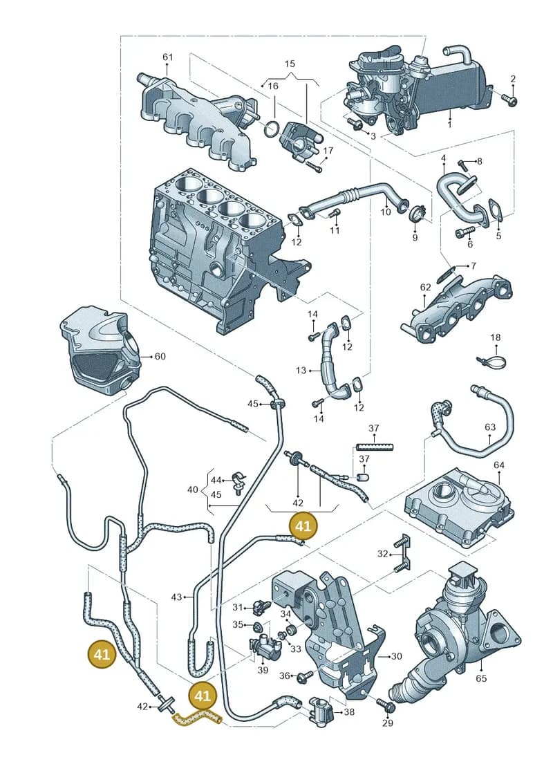 03L131552AT — Audi Q5 qu. 2.0 TDI (2012-2017) diagram 647131100, position 41