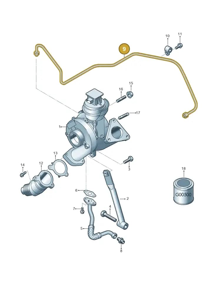 03L145771AS — Audi Q5 qu. 2.0 TDI (2012-2017) diagram 636145650, position 9