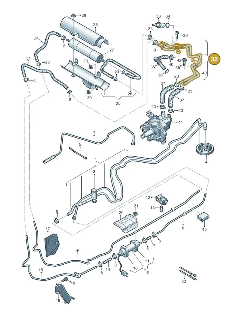03L201360K — Audi A6 2.7 TDI (2008-2011) diagram 648201250, position 32
