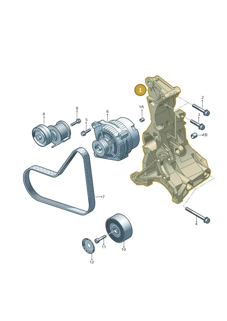 03L903139H — Audi A4 Av. Allroad (2008-2016) diagram 249903510, position 1