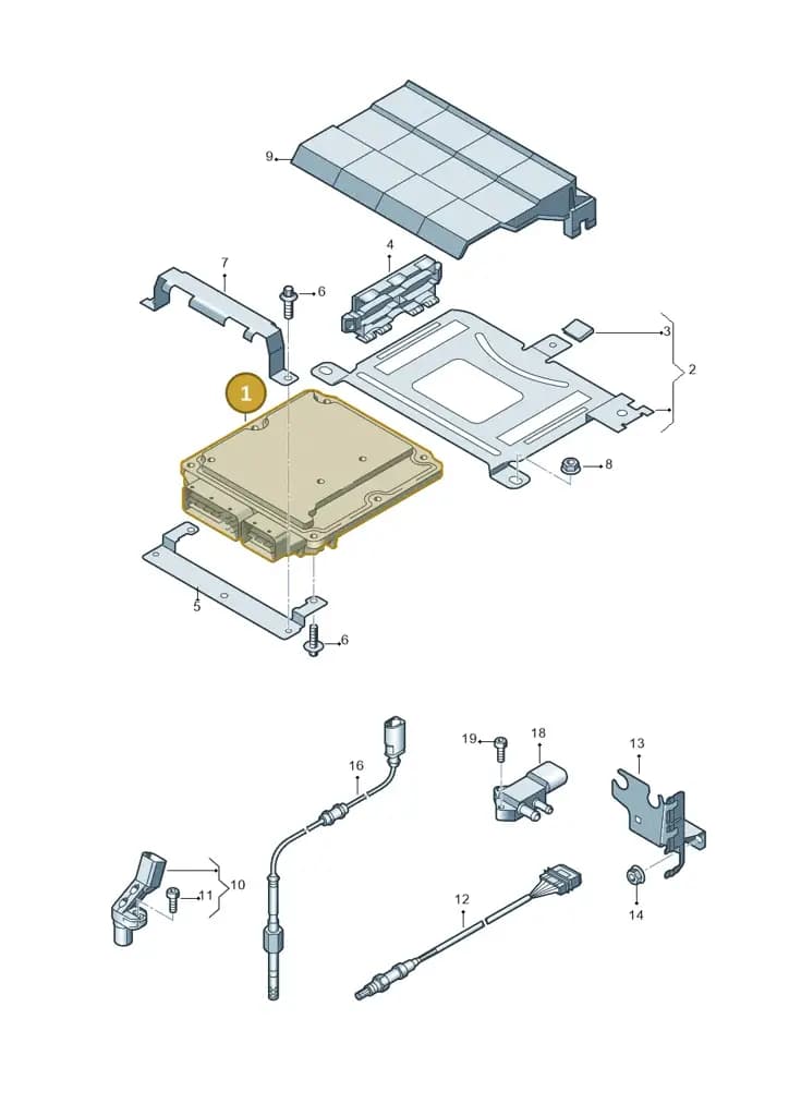 03L906018CM — Audi Q3 quattro (2011-2015) diagram 728906050, position 1