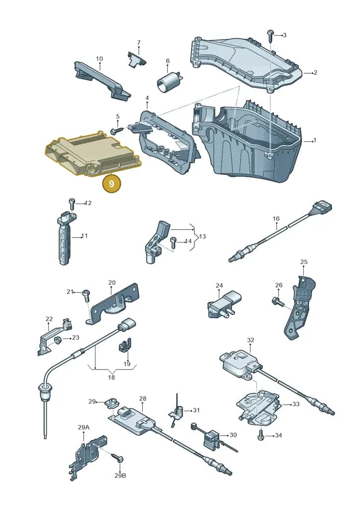 03L906018KK — Audi A4 Av. Allroad (2008-2016) diagram 736906050, position 9