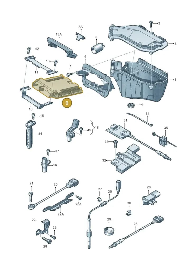 03L906022TL — Audi A4 Av. Allroad (2008-2016) diagram 620906000, position 9