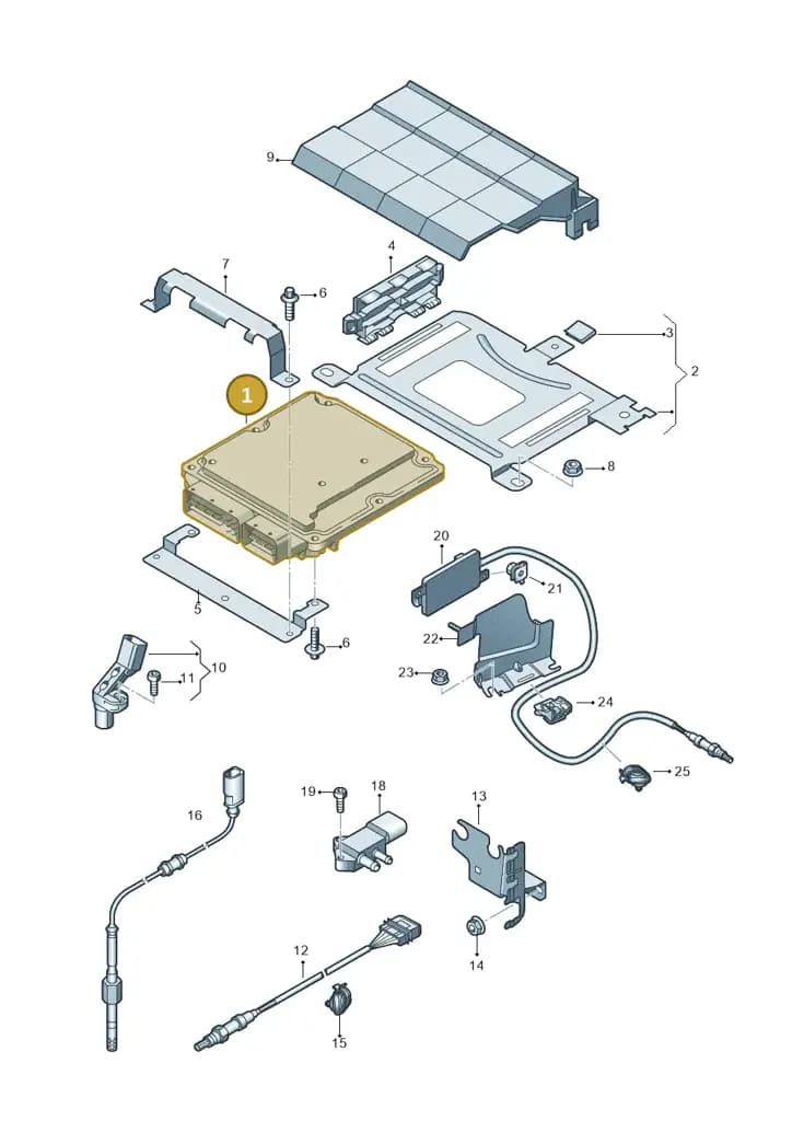 03L906027E — Audi Q3 2.0 TDI (2014-2019) diagram 855906050, position 1