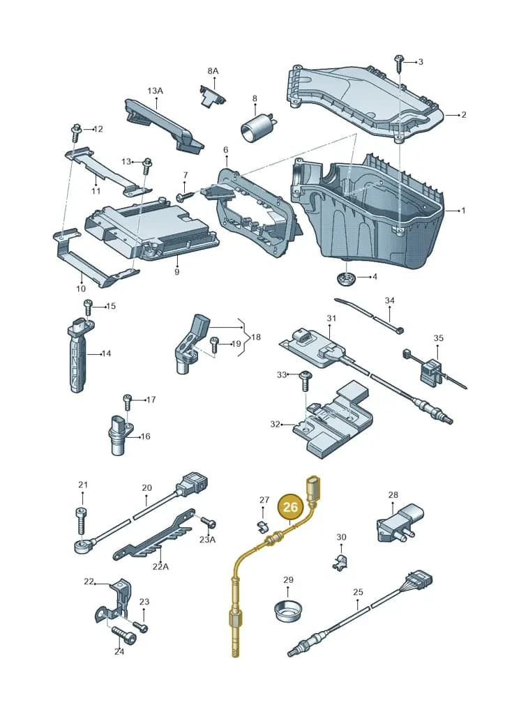 03L906088AQ — Audi A4 Av. Allroad (2008-2016) diagram 620906000, position 26