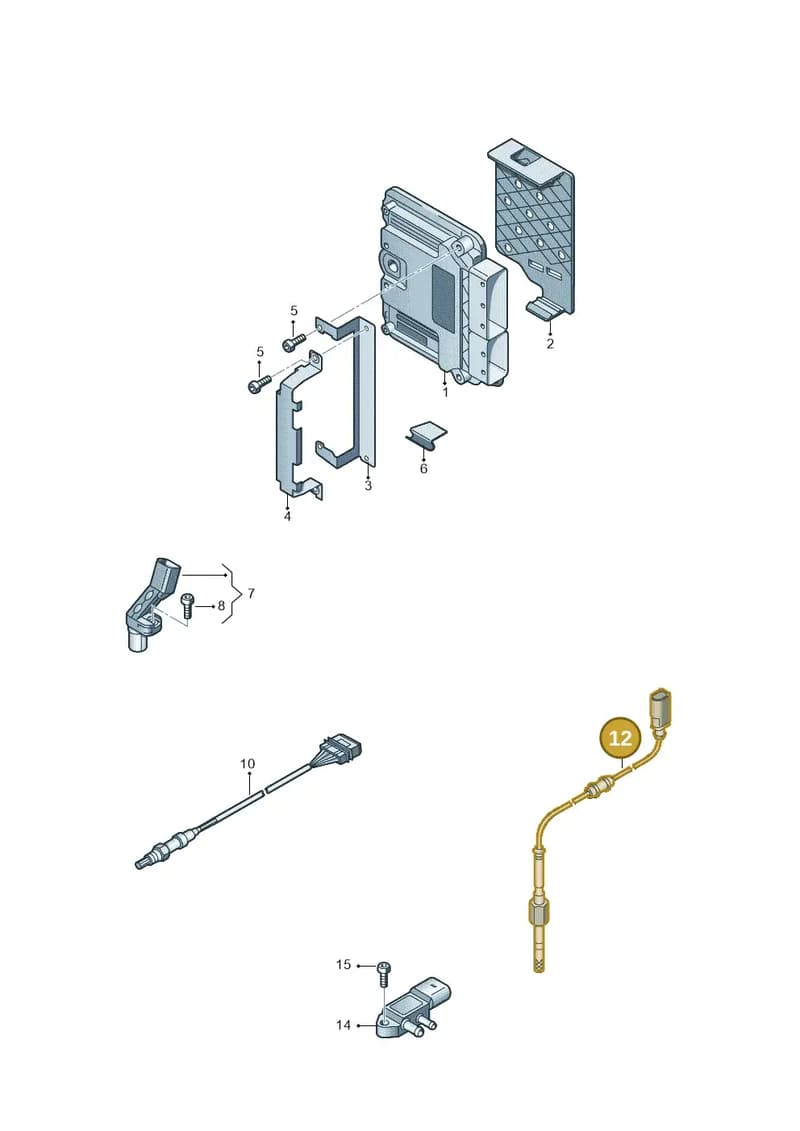 03L906088GS — Audi A1 Sportback (2010-2015) diagram 708906050, position 12