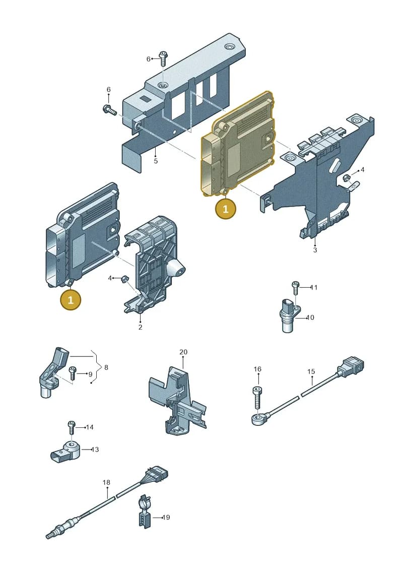 04E906027FL8VC — Audi A3 Cab. 1.4 (2013-2016) diagram 745906000, position 1