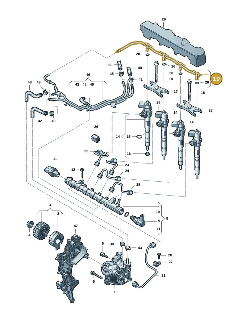 04L130235P — Audi A6 qu. 3.0 tdi (2014-2018) diagram 745130401, position 19