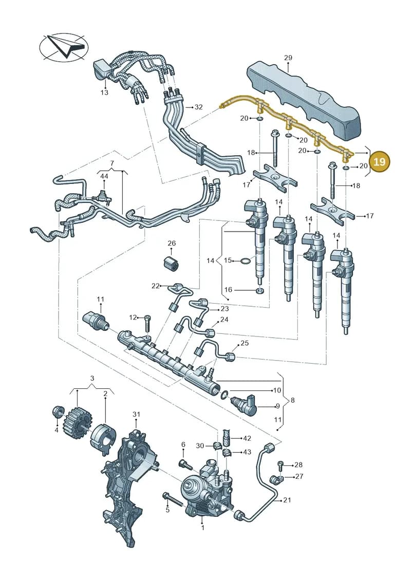 04L130235P — Audi A5 Sportback (2016-2020) diagram 848130650, position 19