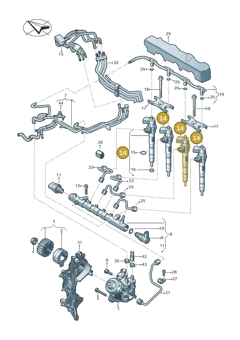 04L130277AF — Audi Q5 (2016-2020) diagram 848130650, position 14