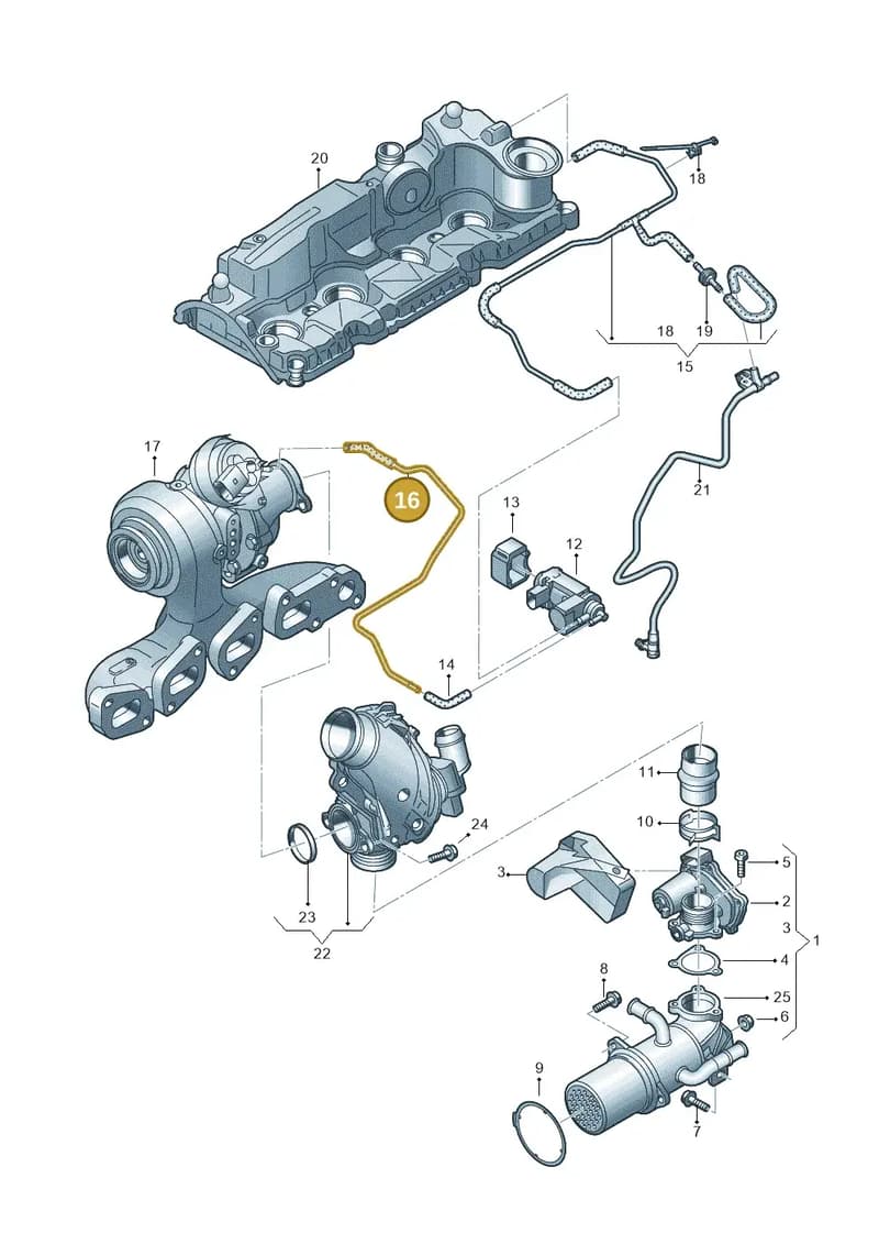 04L131552BG — Audi A6 qu. 3.0 tdi (2014-2018) diagram 897131100, position 16