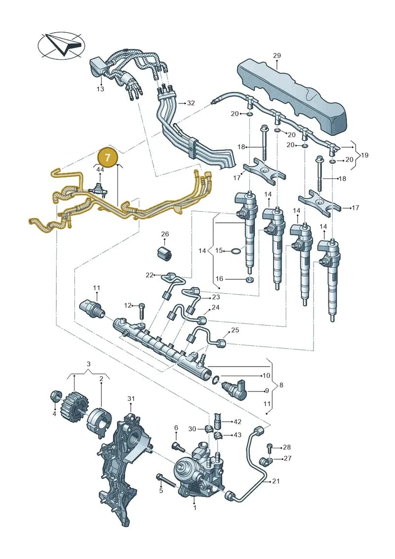 04L201360AH — Audi Q5 (2016-2020) diagram 848130650, position 7